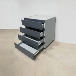 Cajonera gris (58x50x65cm) de ocasión con 4 cajones en muy buen estado
