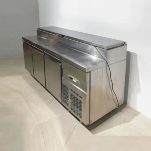 Taula freda amanides de doble obertura (196x70x103cm) de segona mà