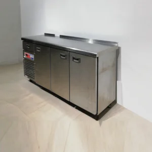 Nevera sotamostrador (196x60x105cm) d'inox de segona mà en bon estat