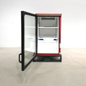 Nevera d'ocasió, amb porta de vidre (50x56x85cm) i de mides reduïdes en bon estat