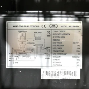 Nevera per ampolles de vi DISCOVERY WI11005BK d'ocasió 100% funcional