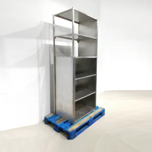 Prestatgeria d'acer inoxidable de 82x61x210cm perfecta per a bar, restaurant, hotel..