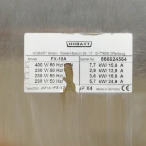 Lavavajillas de ocasión HOBART FX-10A procedente de una empresa en cierre