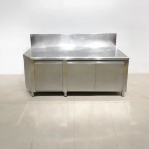 Moble de 190x69x111cm d'ocasió fet de xapa d'acer inoxidable de gran qualitat