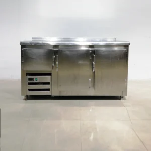 Nevera sotamostrador (150x60x88cm) d'inox de segona mà en bon estat