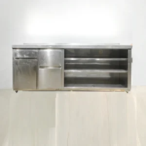 Mueble para cafetera 242x59x106cm de ocasión Fabricado en chapa de acero inoxidable