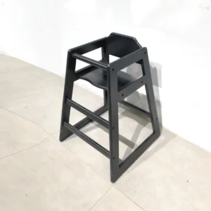 Trona infantil (50x51x73 cm) hecha de madera color negro