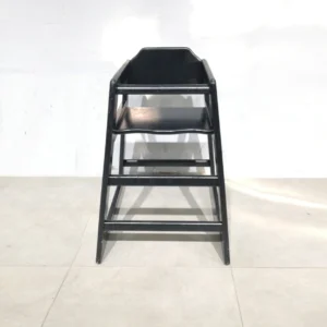 Trona infantil (50x51x73 cm) hecha de madera color negro