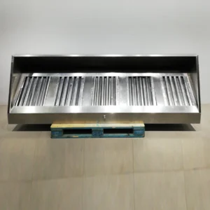 Campana central d'acer inoxidable sense motor (250x66x88cm) de segona mà