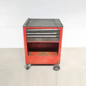 Carro fet de xapa d'acer (68x45x93cm)de gran qualitat i resistència amb 3 calaixos inferiors