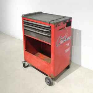 Carro fet de xapa d'acer (68x45x93cm)de gran qualitat i resistència amb 3 calaixos inferiors