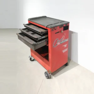 Carro fet de xapa d'acer (68x45x93cm)de gran qualitat i resistència amb 3 calaixos inferiors