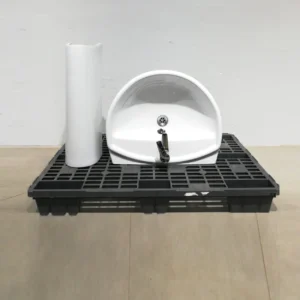 Pica de lavabo ROCA (63x53cm) amb peu de porcellana de color blanc de segona mà