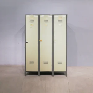Mòdul de 3 taquilles 120x50x179cm fetes de xapa d'acer de gran qualitat i resistència