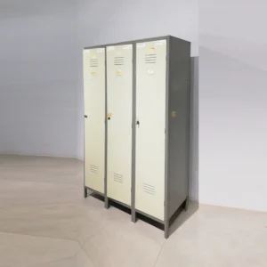 Mòdul de 3 taquilles 120x50x179cm fetes de xapa d'acer de gran qualitat i resistència