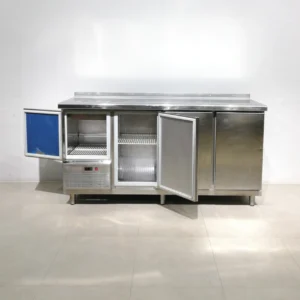 Mesa fría de ocasión 201x58x112cm perfecta para bar, restaurante, hotel...