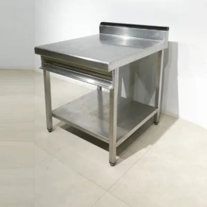 Mesa neutra de acero inoxidable EURAST de 80x90x98cm de gran qualitat i resistencia