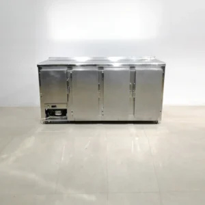 Taula freda de 200x66x109cm d'acer inoxidablede segona mà en bon estat