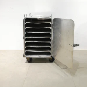 Carro d'alumini 44x61x67cm apte per a fermentació en fleca i pastisseria per a 7 safates