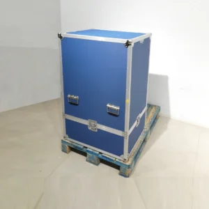 Bagul fly case blau (73x58x113cm) per a transport d'equips delicats, àudio, so, llum…