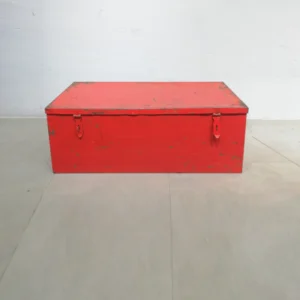 Caja de herramientas de ocasión (101x49x38cm) fabricado en chapa de acero color rojo