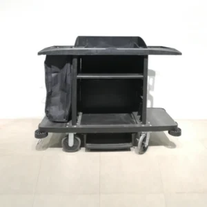 Carro de servicio RUBBERMAID (150x55x127cm) de gran resistencia, perfecto para uso profesional