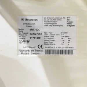 Congelador de calaixos ELECTROLUX EU7702C perfecte tant per a ús domèstic com professional