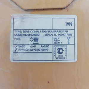 Dipòsit de compressor d'aire SERB.COMPL.L500V (ø57x200cm) de 500 litres