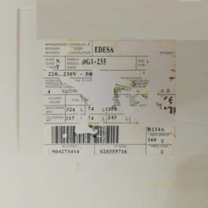 Nevera d'ocasió EDESA DG1-235 perfecta tant per a ús domèstic com professional