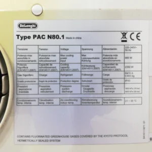 Aire condicionat portàtil DELONGHI PAC N80.1 d'ocasió procedent d'una empresa en tancament