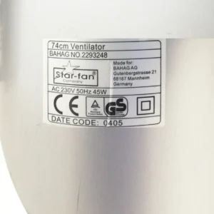 Ventilador STAR-FAN BAHAG 74cm con temporizador, modo nocturno y rotación