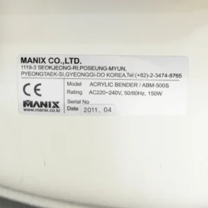 Màquina per a doblegar acrílic MANIX ABM-500S procedent d'una empresa en tancament
