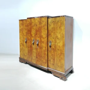 Armario antiguo de madera (221x54x187cm) de ocasión con espejo y mucho espacio de almacenamiento