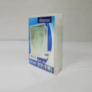 Caja de almacenamiento VIVANCO de plástico transparente para DVD