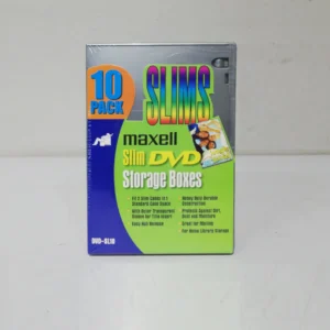 Caixa d'emmagatzematge MAXELL SLIM de plà stic per a DVD amb capacitat per a 10 discos
