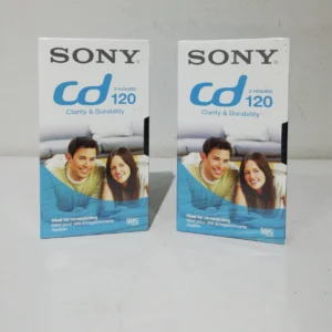 Videocasset SONY verge (en blanc) amb una durada de 120 minuts (2 hores)