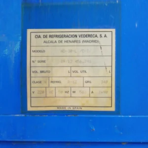 Congelador expositor VEDERECA ND-30-LC-1 procedent d'una empresa en tancament