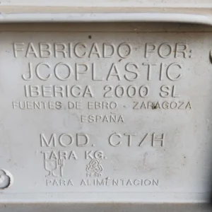 Palot de plàstic alimentari apilable (100x80x80cm) de segona mà en bon estat en venda a cabauoportunitats.com