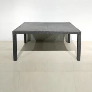 Mesa de plástico para terraza 159x94x75cm para espacio exterior, tanto rústico como urbano