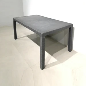 Mesa de plástico para terraza 159x94x75cm para espacio exterior, tanto rústico como urbano