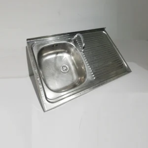 Pica d'acer inoxidable 80x50x10cm amb escorredora i aixeta