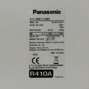 Aire condicionat PANASONIC CU-RE 15JKE-1 d'ocasió procedent d'una empresa en tancament