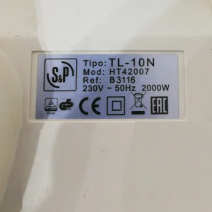 Calefactor eléctrico horizontal S&P TL-10N con temperatura ajustable y modo silencioso