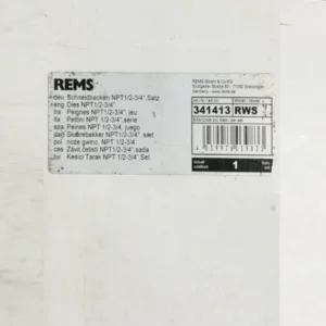 Juego de dientes REMS de roscar para tubos con rosca cónica NPT de medida 1/2-3/4"