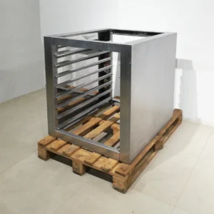 Base per a forn fet d'acer inoxidable amb espai per a 8 safates 78x86x84cm d'ocasió