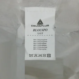 Bata de polipropileno DELTAPLUS S-XL con puño elástico nueva, procedente de una empresa en cierre