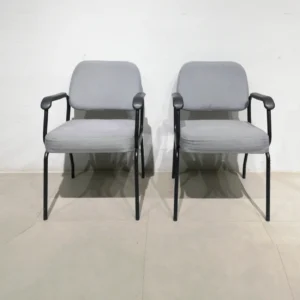 Cadira d'oficina confident 53x49x81cm d'estructura metà l·lica i encoixinat gris