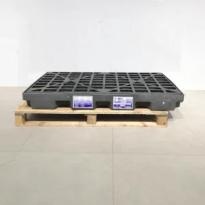 Cubeta per a l'emmagatzematge de bidons de 125x62x14cm amb reixa extraïble de polietilè