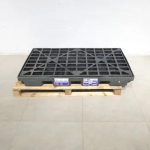 Cubeta per a l'emmagatzematge de bidons de 125x62x14cm amb reixa extraïble de polietilè