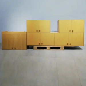 Conjunto de armarios de pared fabricados en melamina 321x40x50cm de ocasión 